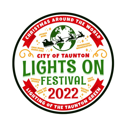 Fresh, modern logo for "Lights On 2022" Christmas Festival theme