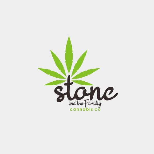 Family Logo Concept for stone Cannabis