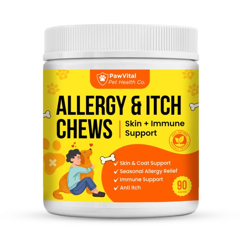 Pet Jar Front Label Design