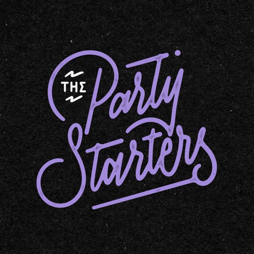 The party starters hand lettering logo