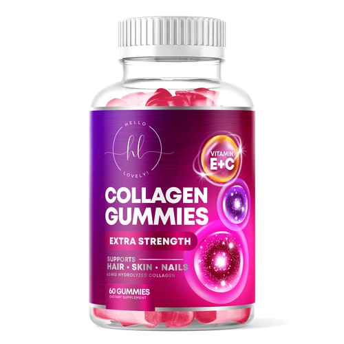 Hello Lovely! Collagen Gummies Label