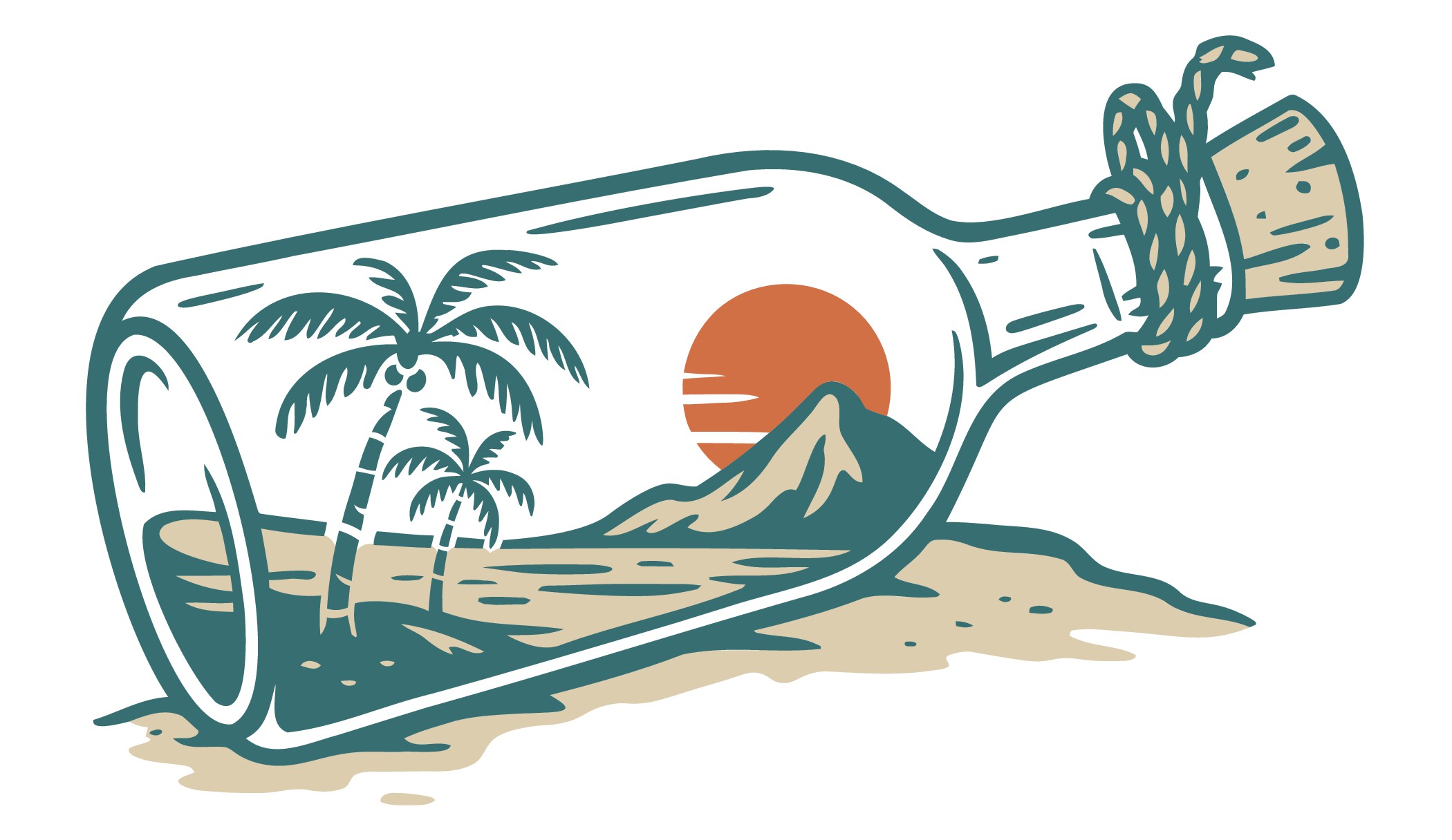 Island-Themed Apparel Design for Pizza & Sandwich Restaurant
