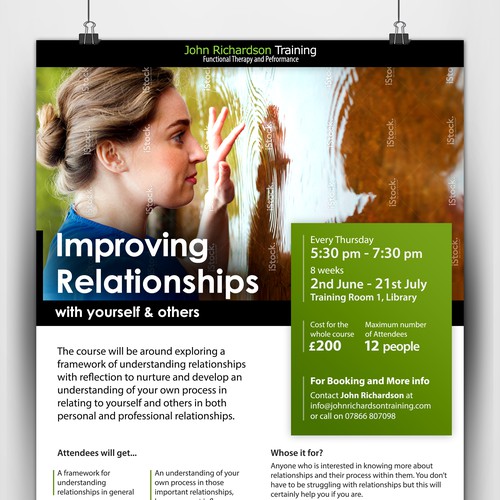 A4 promotional poster for the personal development program