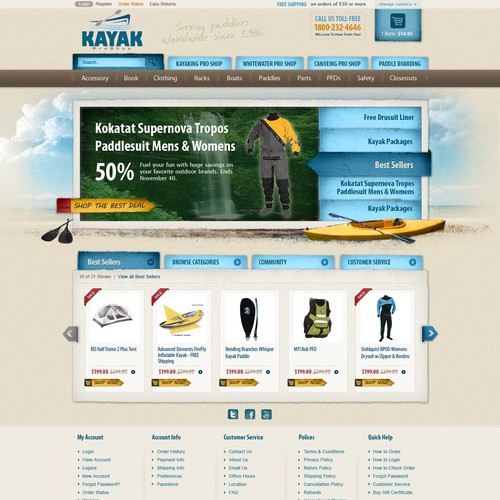 Help KayakProShop.com with a new website design