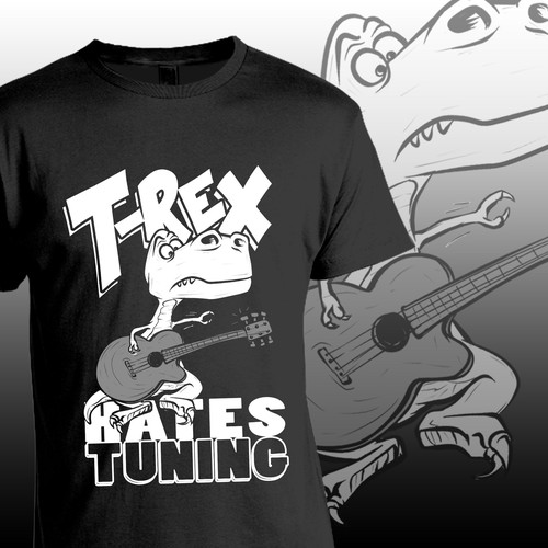 T-rex Hates Tuning t-shirt illustration for SmartFusion
