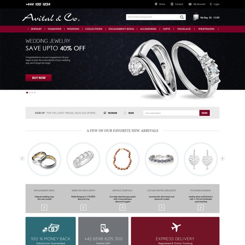 Jewelry webdesign