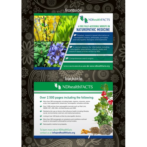 New postcard or flyer wanted for NDHealthFacts