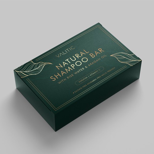 luxury shampoo bar box design