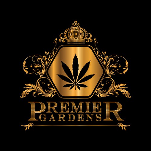 Luxury Vintage Logo For Premier Gardens