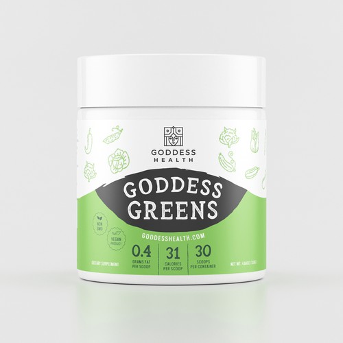 Goddes Greens Label Design