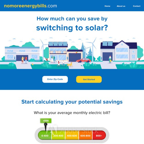 Solar Landing Page Design Contest