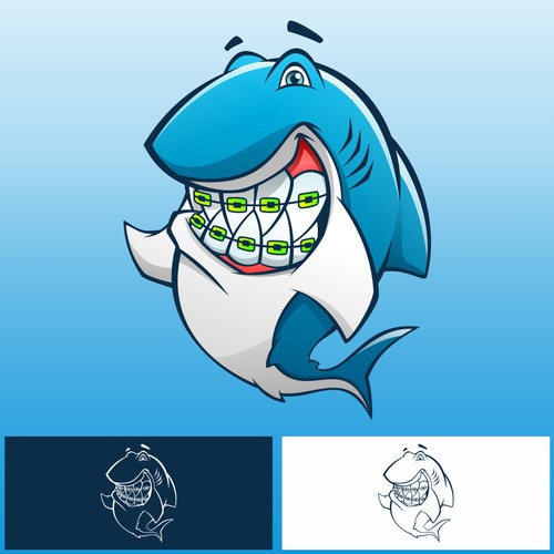 Shark Mascot for Dental Bussiness