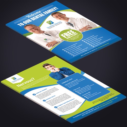 Design a newpaper insert promoting our dental practice