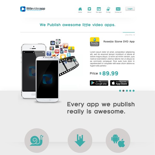 Landing page wanted for littlevideoapp.com [wireframe provided]