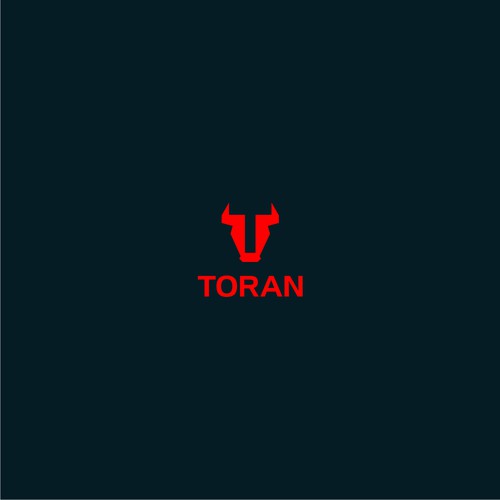 Create a simple, yet assertive bull logo design for TORAN