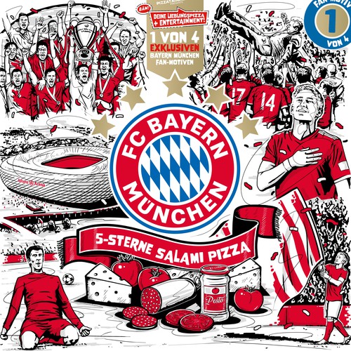 FC Bayern München "5 Sterne Salami" Pizza