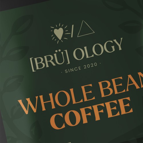 Vibrant coffee brand label