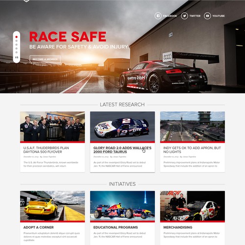 Design a cutting edge Motorsport Foundation website that will win awards!