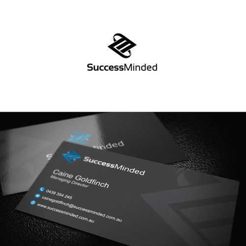 logo and business card for Success Minded