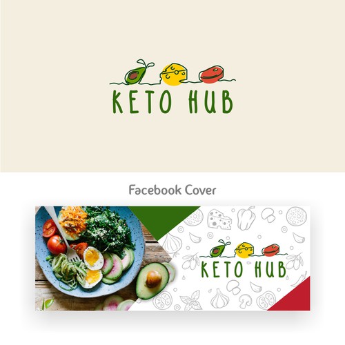 Logo and Social Media Cover/Background Concept for KetoHub