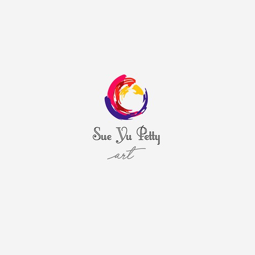logo design for Sue Yu Petty an oil paint artist