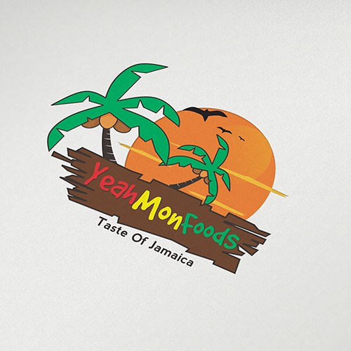 Create a fun logo design for a Jamaican food company