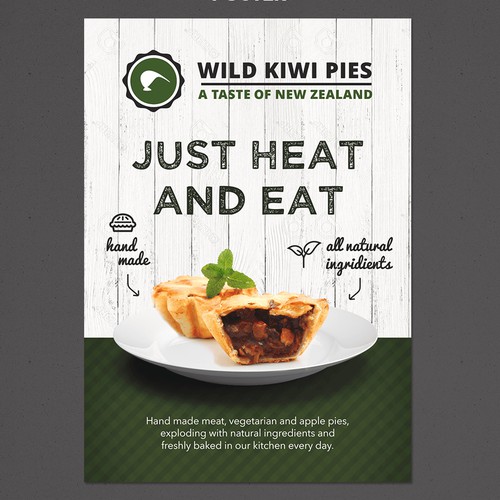 Advertising pack for new meat pie company