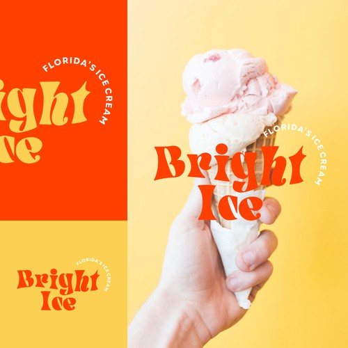 Bright typography logo for florida's ice cream