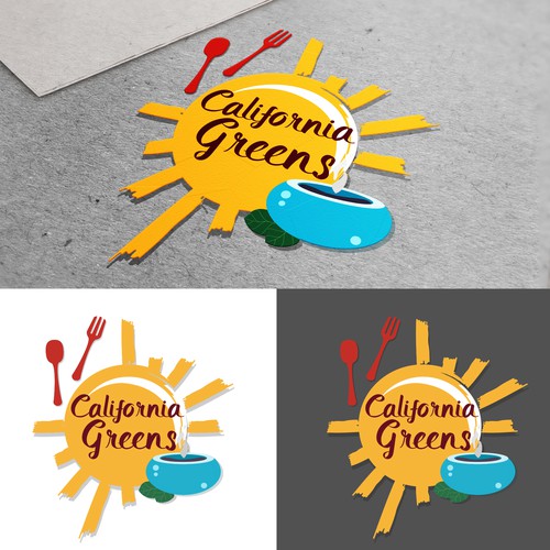 California inspired logo design for a cafe