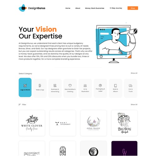 Website design for DesignGurus™