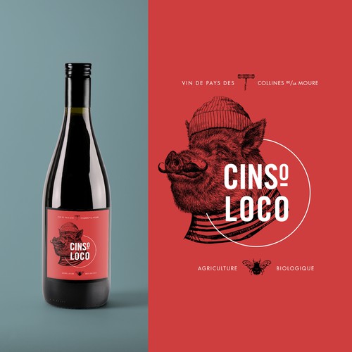 Organic wine label design