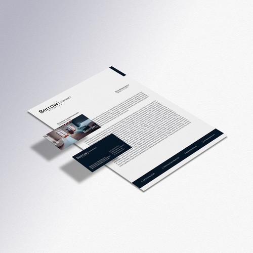 Business card and letterhead for luxury property development company based in Mallorca, Spain