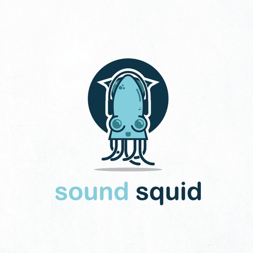 Sound squid logo design