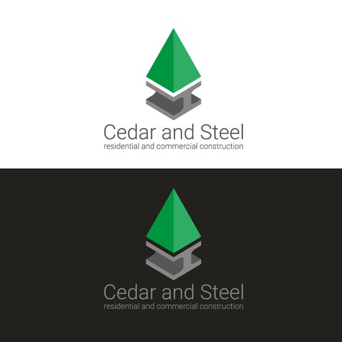 Cedar and Steel Construction Logo Concept