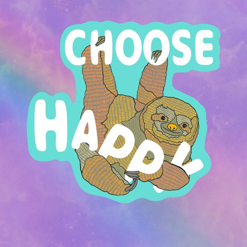 “Choose Happy” T-shirt Design 
