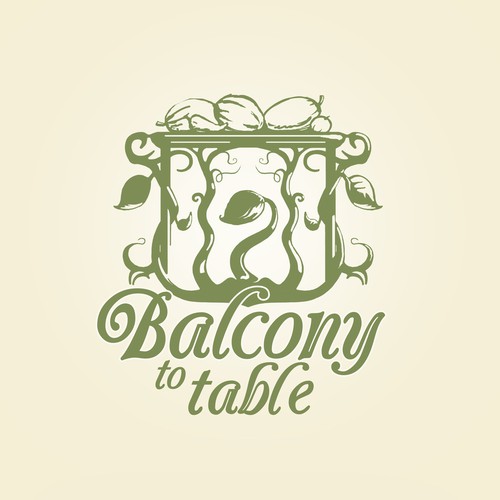 interpretation of Balcony to Table for a blog and line of gardening products