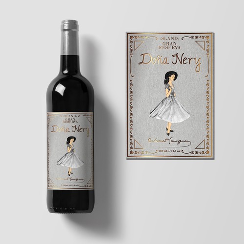 Diseño de etiqueta de Vino RETRO VINTAGE LUXURY