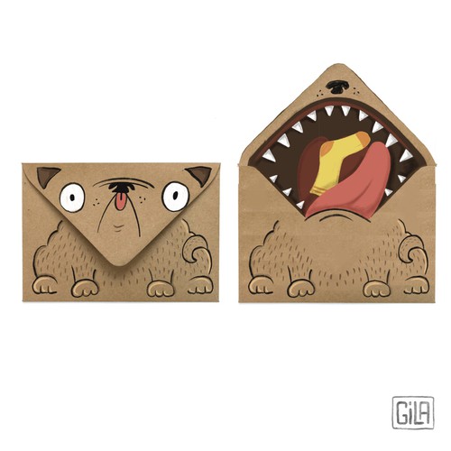 Funny envelope illustration