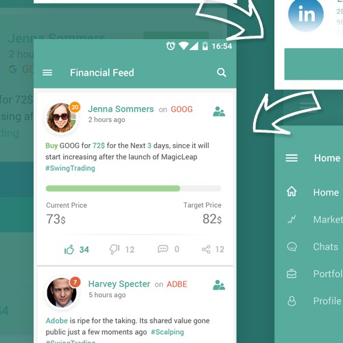 Stock App Design with Android Design Guidelines