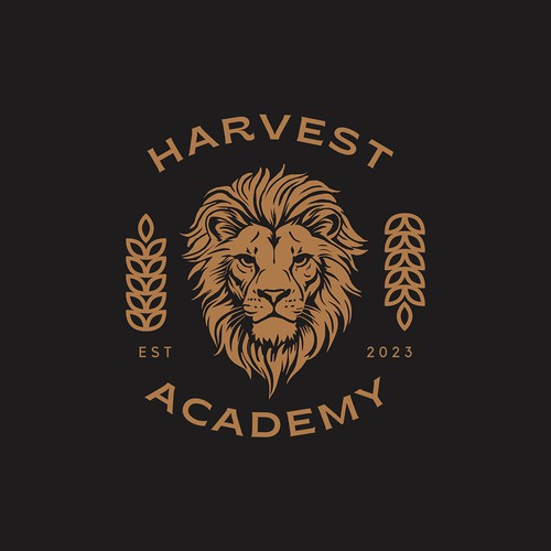 Lion Head Logo for Harvest Academy