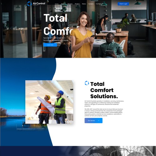 Website design for AirControl Australia
