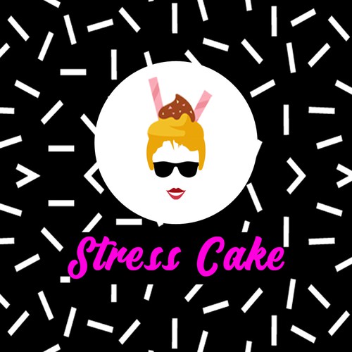 Woman with Cake logo concept for Cake Shop