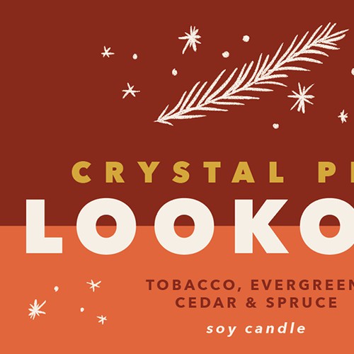 Crystal Peak Lookout candle label