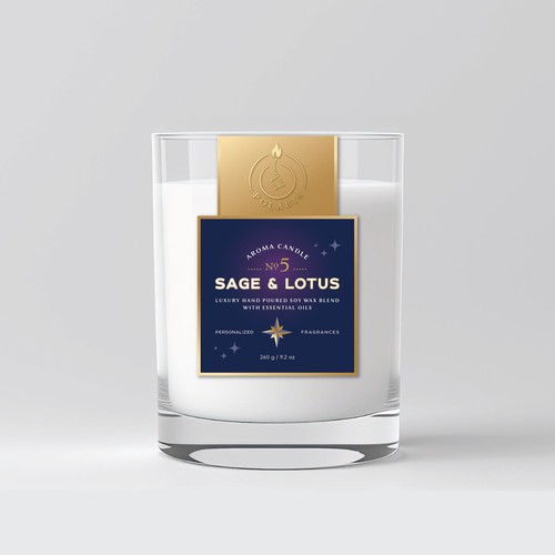 Luxury Scented Candle Label Design