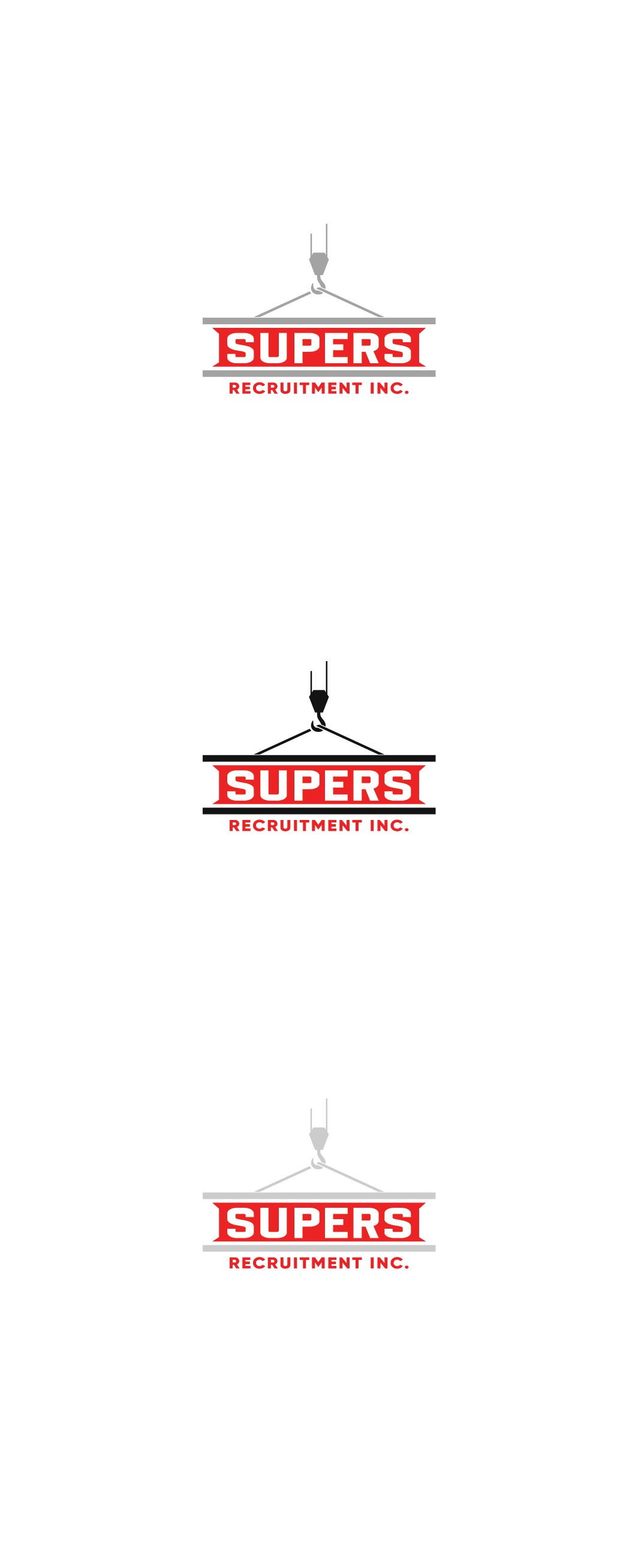 Logo on a Steel Beam for a Construction Recruitment Company