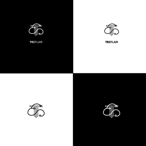 TECFLAIR logo design for cloud company