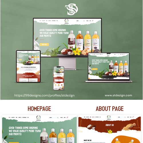 Organic Food Website Design