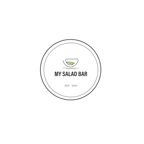 Minimal logo for a Salad bar 