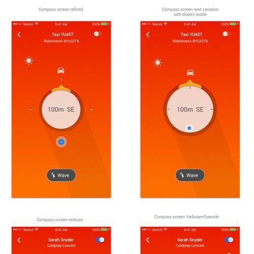 Clean UI for wave2find app