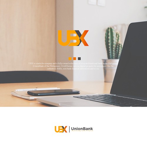 UBX technology and finance company logo.